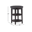 Magnussen Home Westley Falls Graphite Round Accent End Table