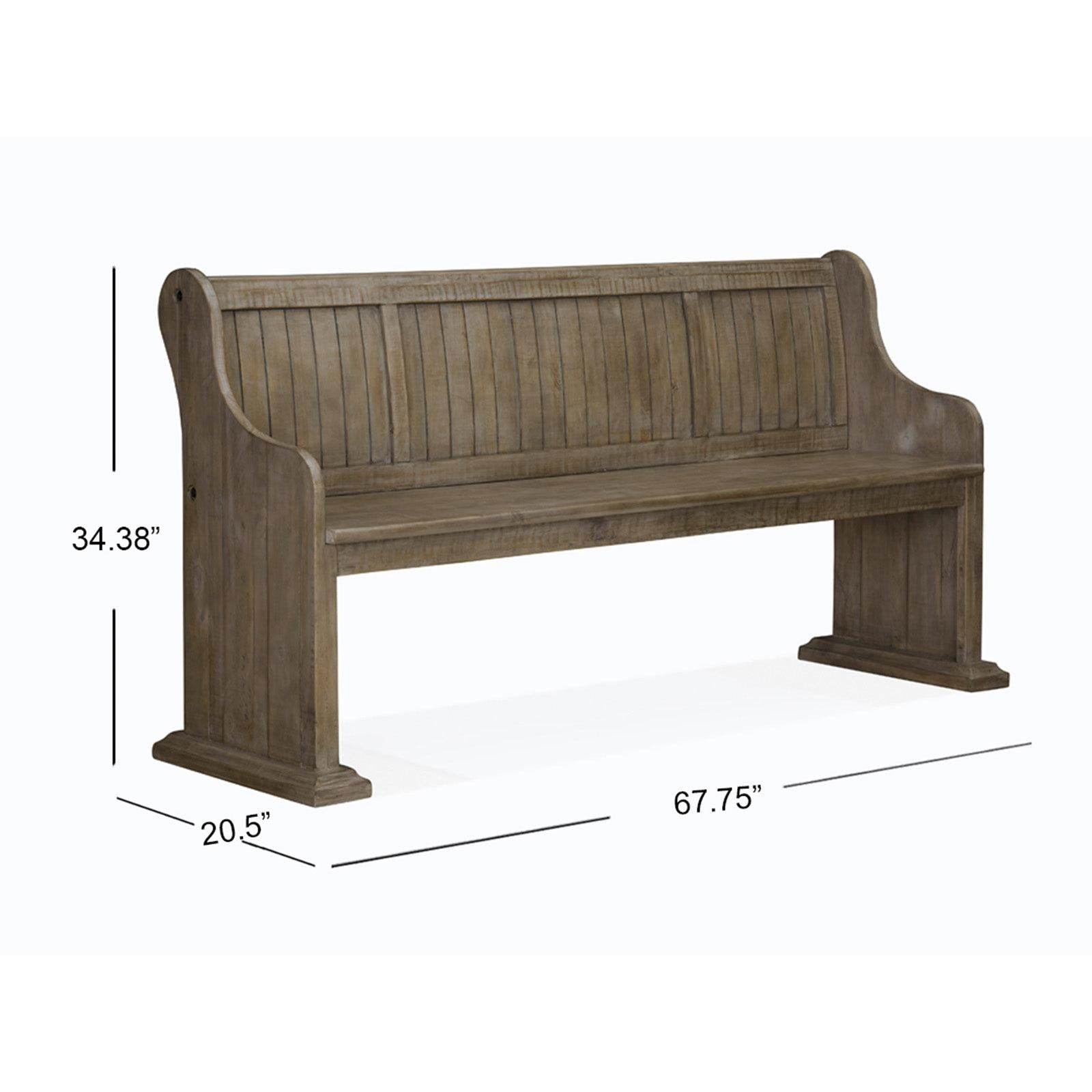 Magnussen Home Tinley Park Dove Tail Grey Bench