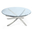 Magnussen Home Zila Brushed Nickel Round Cocktail Table