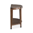 Magnussen Home Kaysen Wallaby And Matte Black Demilune Sofa Table