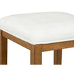 Magnussen Home Lindon Belgian Wheat Upholstered Stool