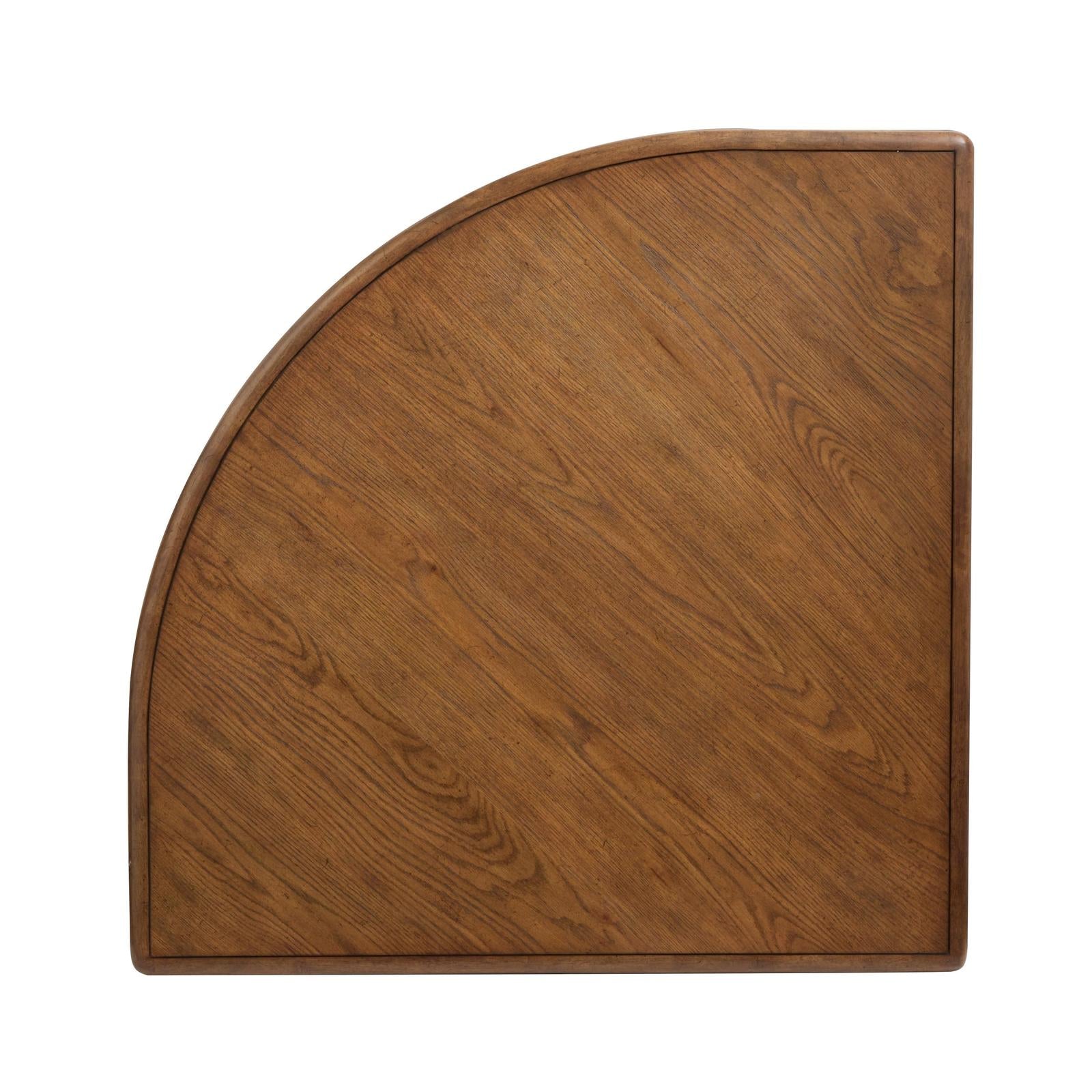 Magnussen Home Tanner Tawny Brown Pie Shaped Lift Top Cocktail Table With Casters