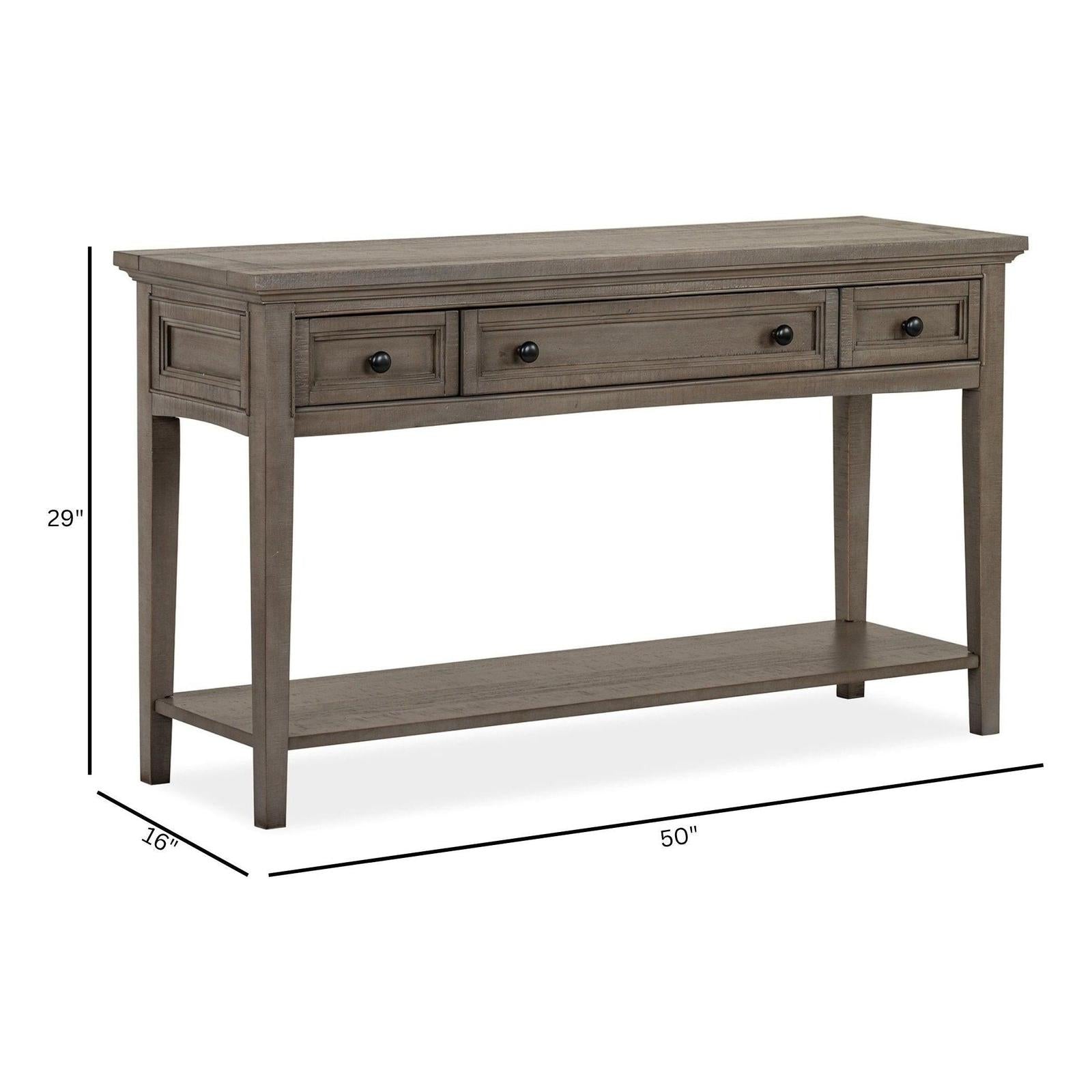 Magnussen Home Paxton Place Dovetail Grey Rectangular Sofa Table