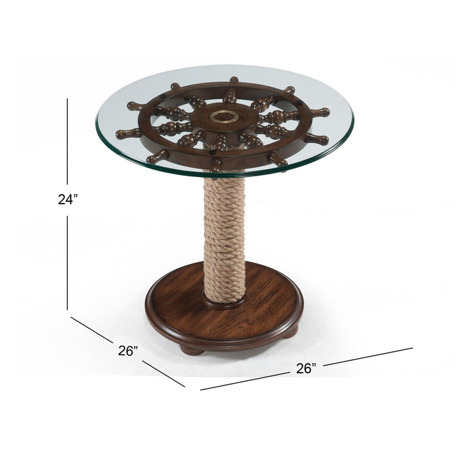 Magnussen Home Beaufort Dark Oak Round Accent Table