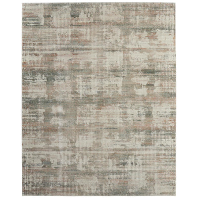 Feizy Eden 39QWF Modern Abstract Rug in Ivory/Gray/Green