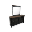 Magnussen Home Surrey Brown Double Drawer Dresser With Portrait Mirror