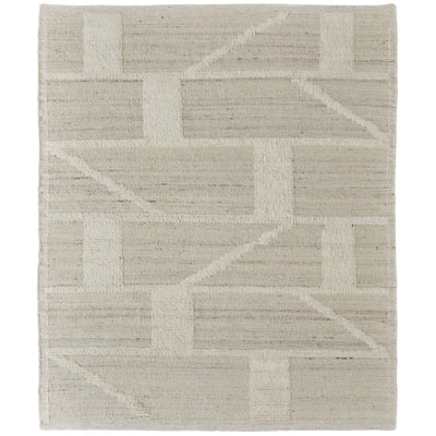 Feizy Ashby 8908F Transitional Geometric Rug in Tan/Ivory
