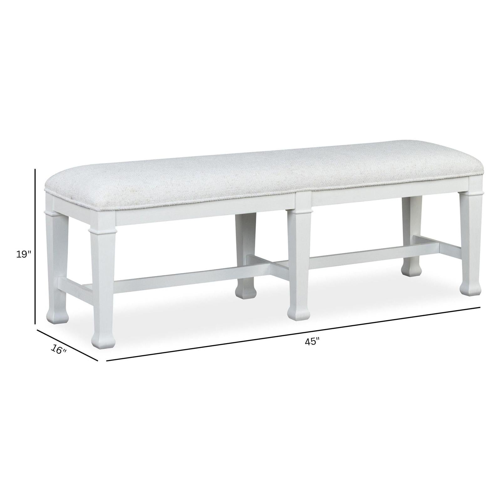 Magnussen Home Kingston Whisper White & Cerused Nutmeg Bench