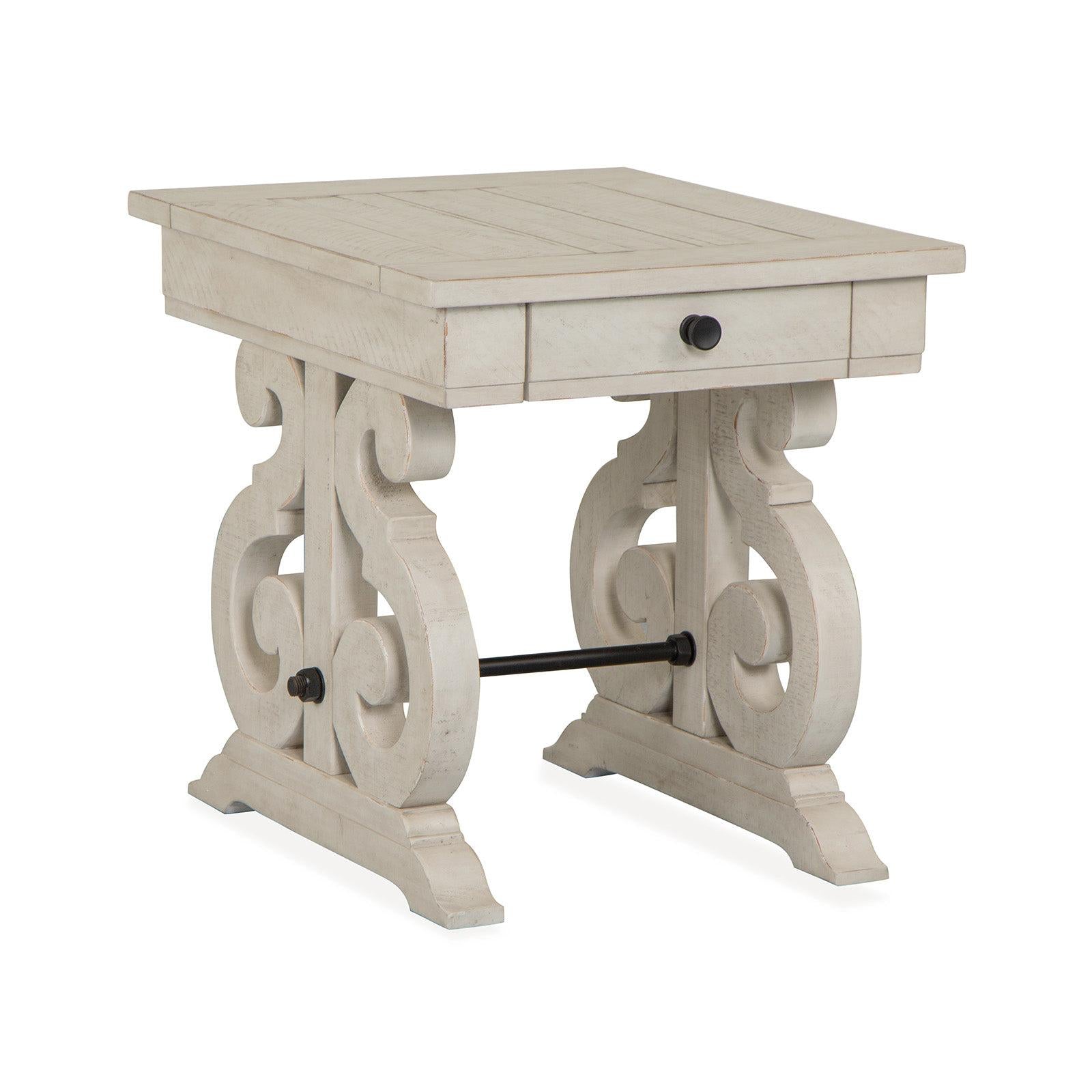 Magnussen Home Bronwyn Alabaster Rectangular End Table