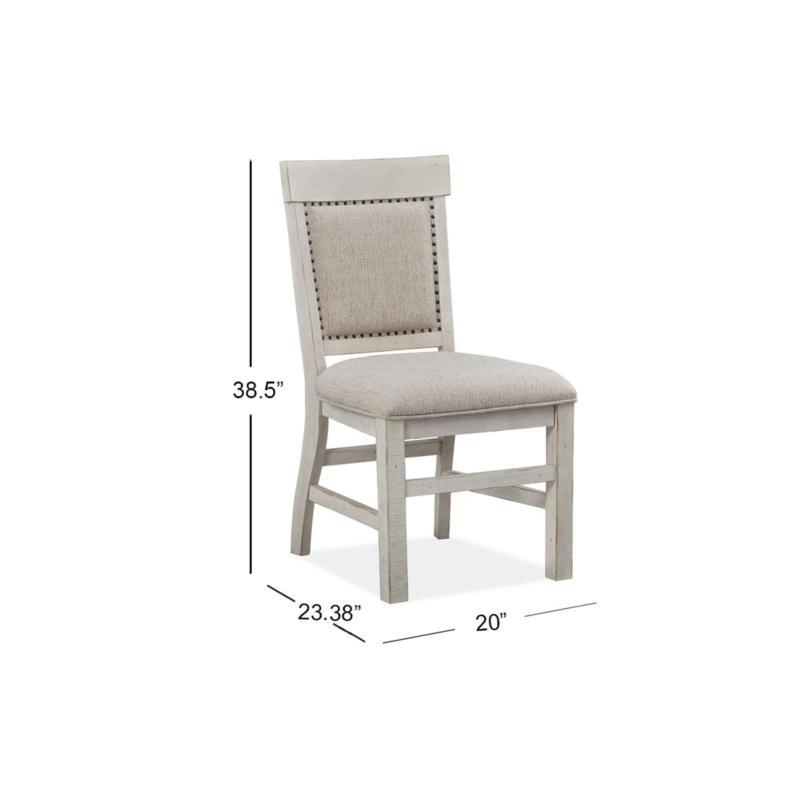 Magnussen Home Bronwyn Alabaster Upholstered Side Chair Set of 2