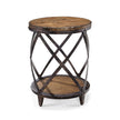 Magnussen Home Pinebrook Distressed Natural Pine Round Accent Table