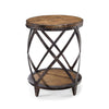 Magnussen Home Pinebrook Distressed Natural Pine Round Accent Table