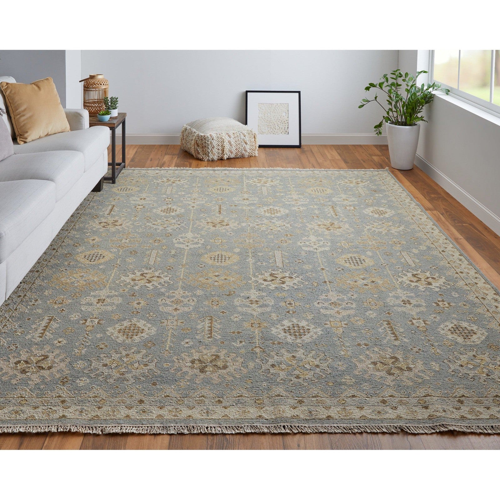 Feizy Corbitt 0610F Traditional Oriental in Blue/Gray/Ivory