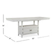 Magnussen Home Heron Cove Chalk White And Dovetail Grey Extendable Counter Height Dining Table