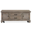 Magnussen Home Lancaster Dovetail Grey Lift Top Storage Cocktail Table With Casters