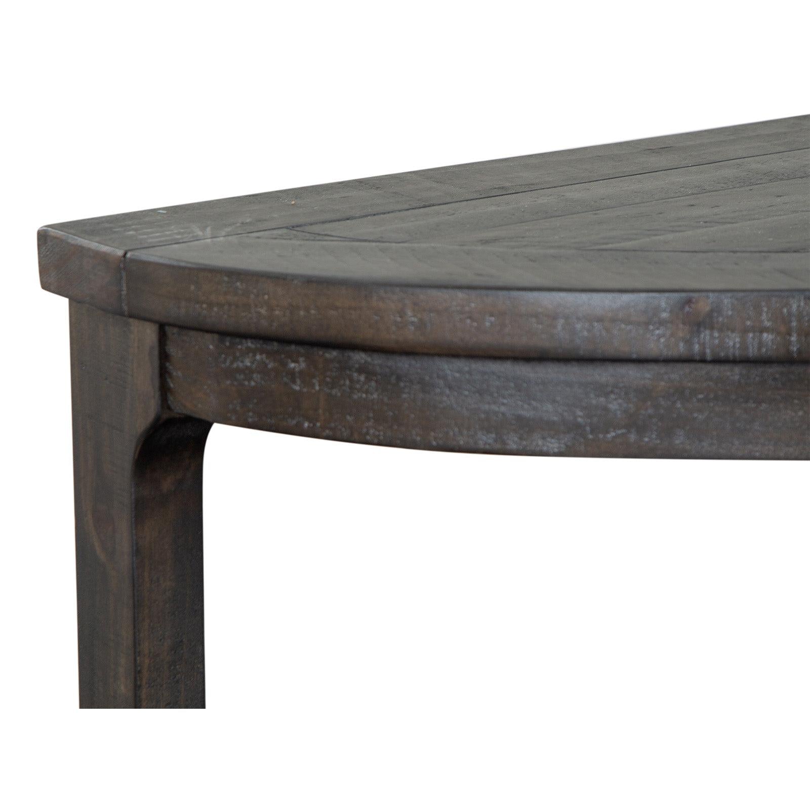 Magnussen Home Boswell Peppercorn Demilune Sofa Table