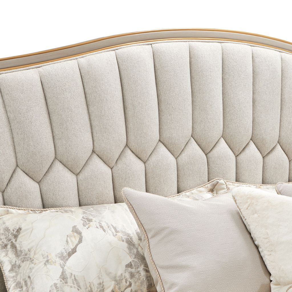 Michael Amini St. Charles Upholstered Bed - Dove Gray