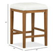 Magnussen Home Lindon Belgian Wheat Upholstered Stool