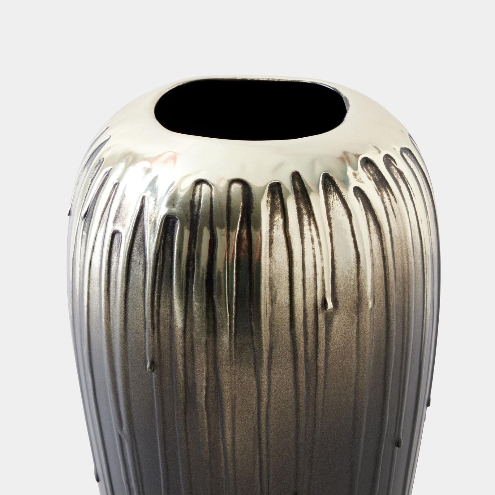 Global Views Selena Textured Silver Vase and Bowl