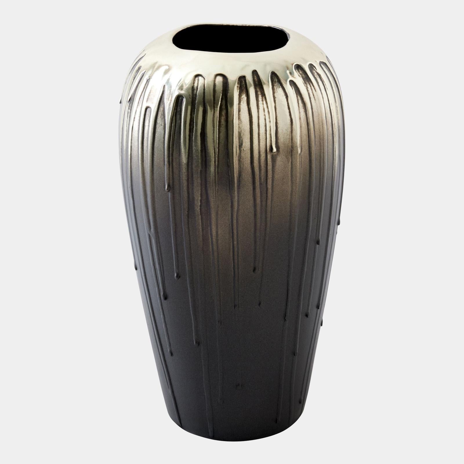 Global Views Selena Textured Silver Vase and Bowl