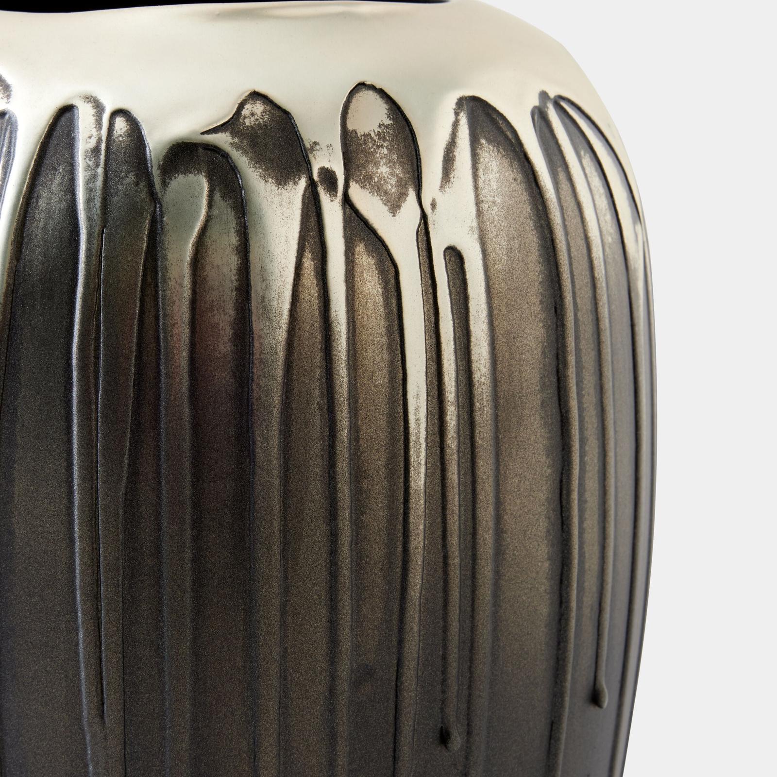 Global Views Selena Textured Silver Vase and Bowl
