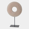 Global Views Obsidiana Gray Stone Ring Sculpture