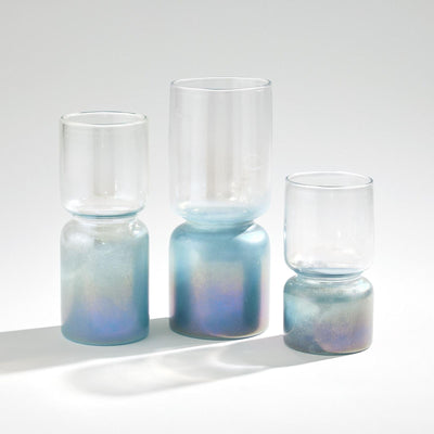 Global Views Blue Nipped In Vase