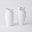 Global Views Ruffle Top Vase White
