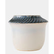 Global Views Aiden Etched Blue Rimed Vase