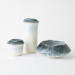 Global Views Aiden Etched Blue Rimed Vase