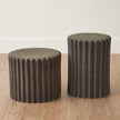 Global Views Perry Gear Stool Matte Brown