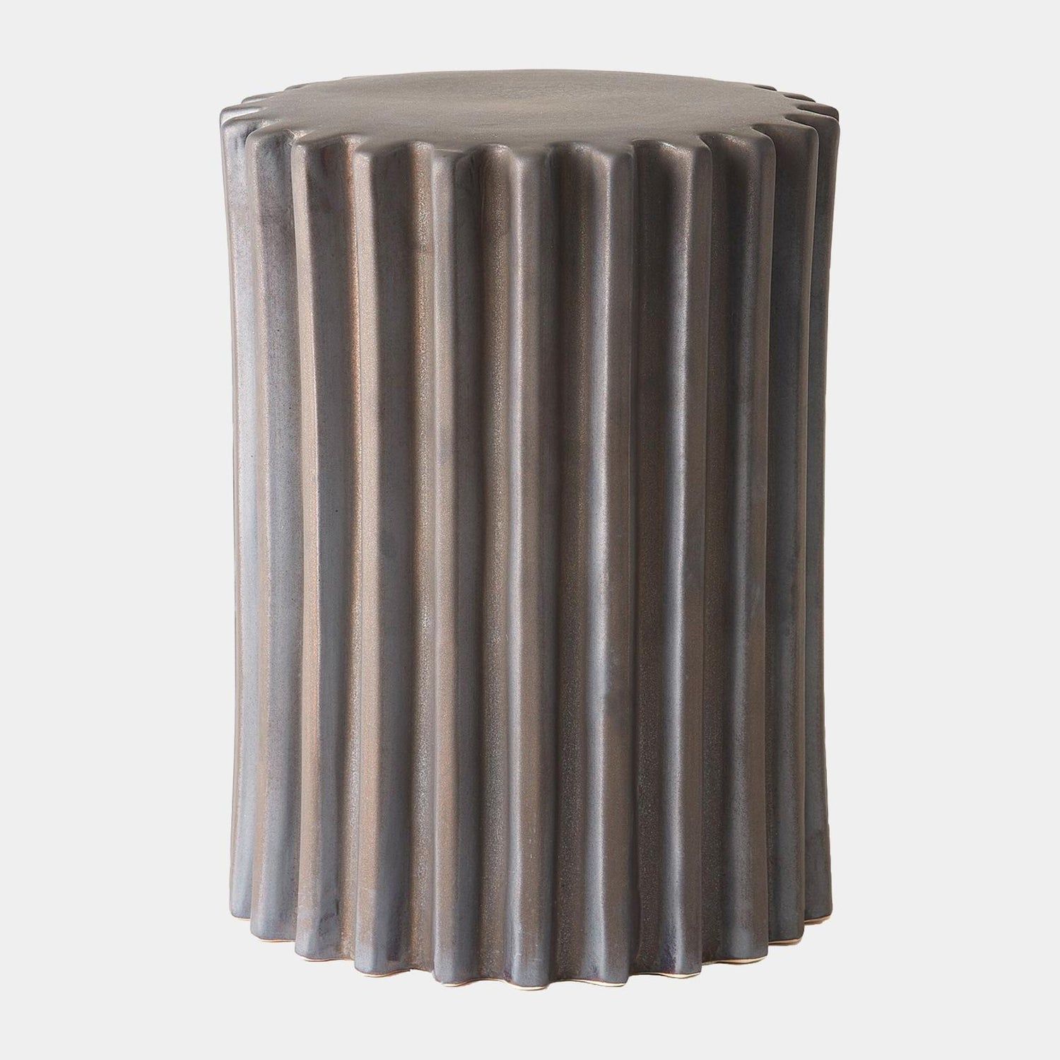 Global Views Perry Gear Stool Matte Brown