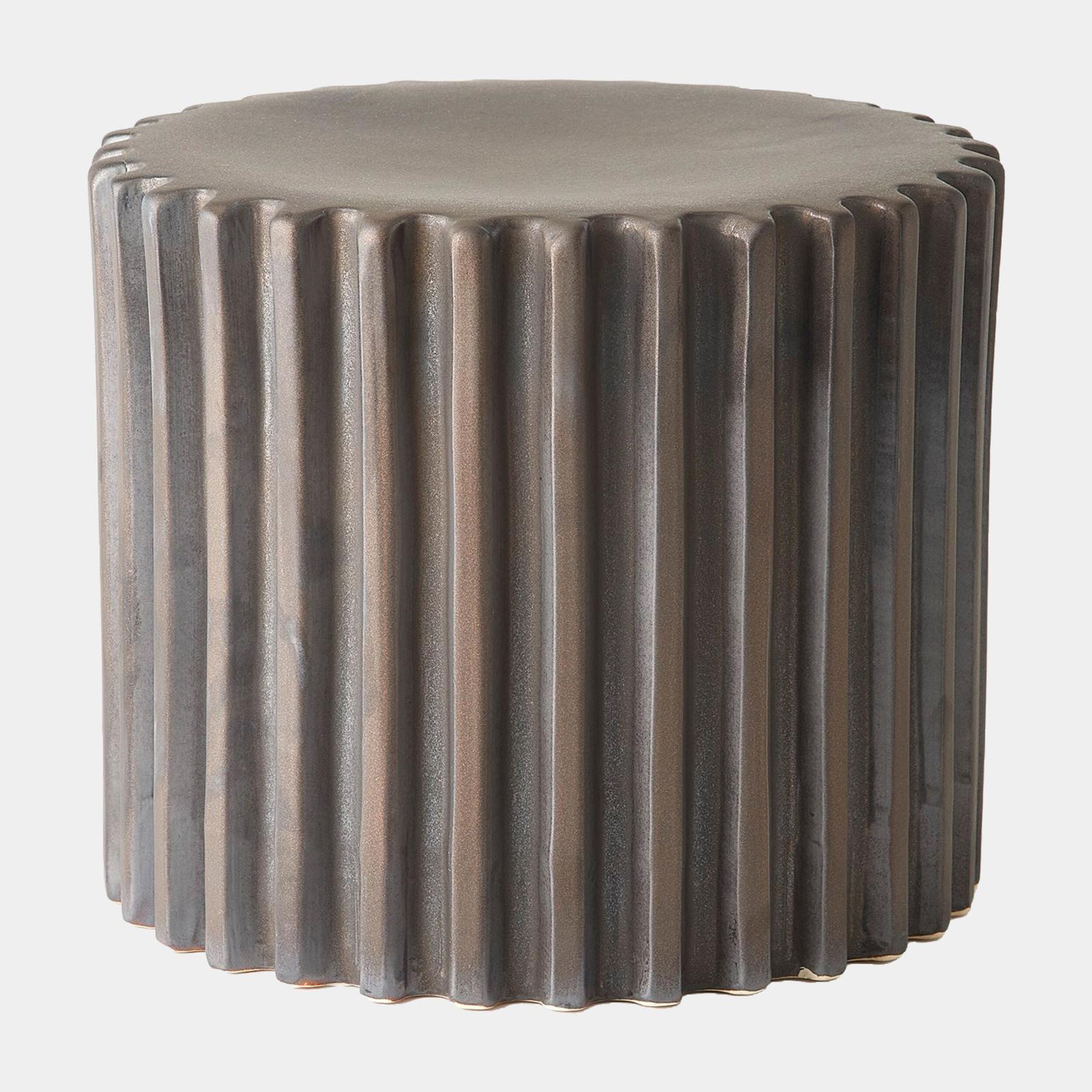 Global Views Perry Gear Stool Matte Brown