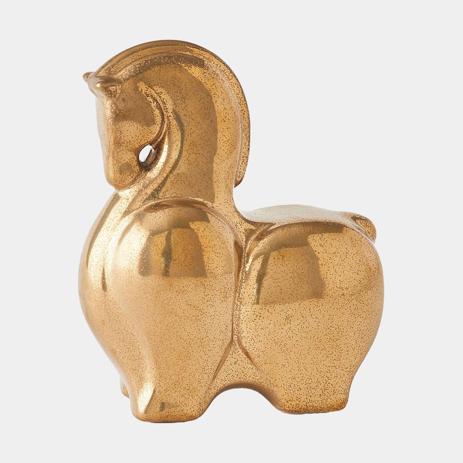 Global Views Greek Fat Horse Reactive Gold