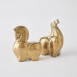 Global Views Greek Fat Horse Reactive Gold