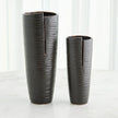Global Views Metallic Black Split Vase