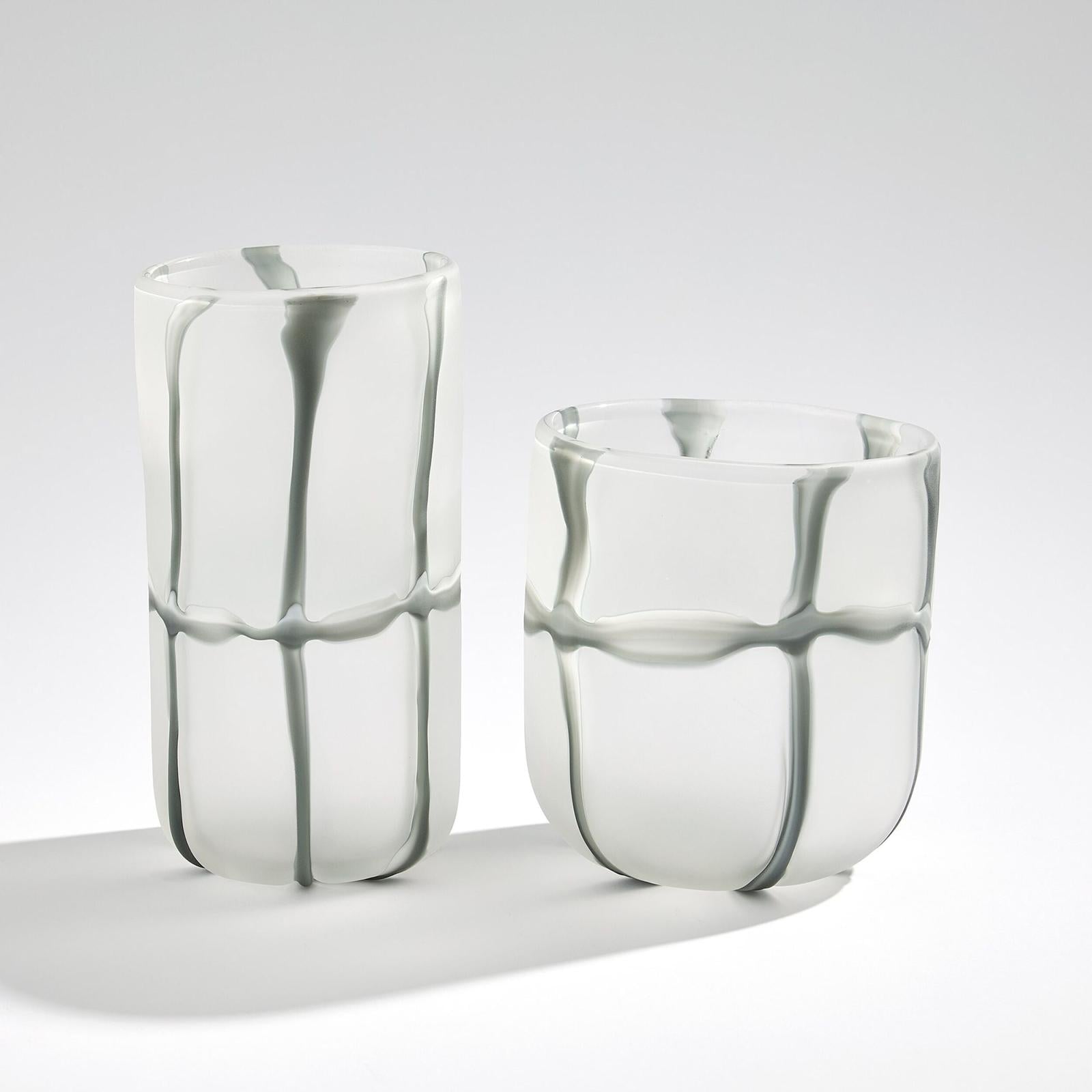 Global Views Crooked Line Grid Vase