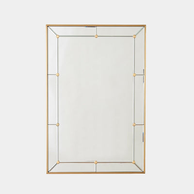 Global Views Claus Brushed Brass Stud Mirror