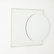 Global Views Mila Square/Circle Mirror Brushed Brass
