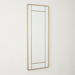 Global Views Block Framed Mirror Brass