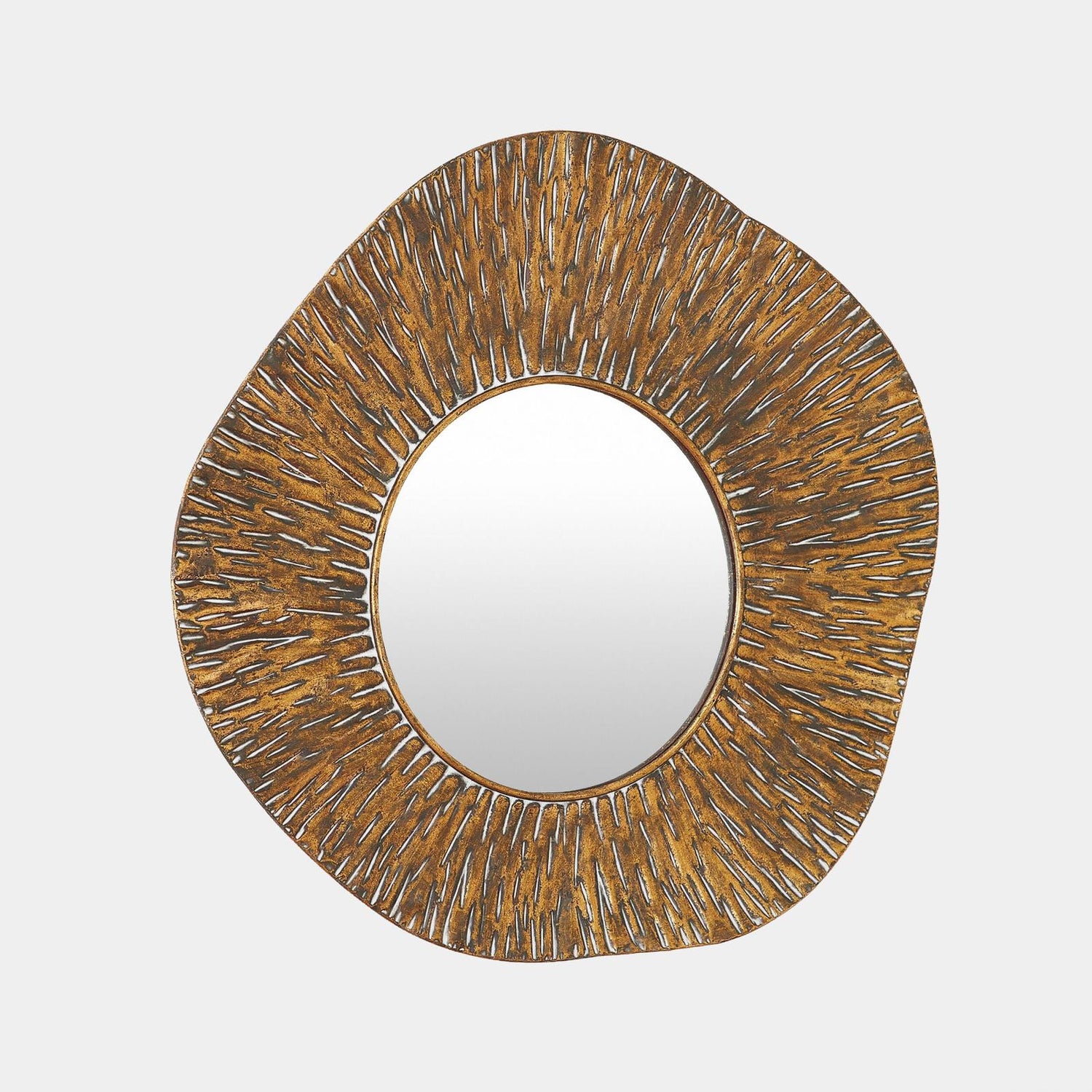 Global Views Ameba Antique Gold Wall Mirror