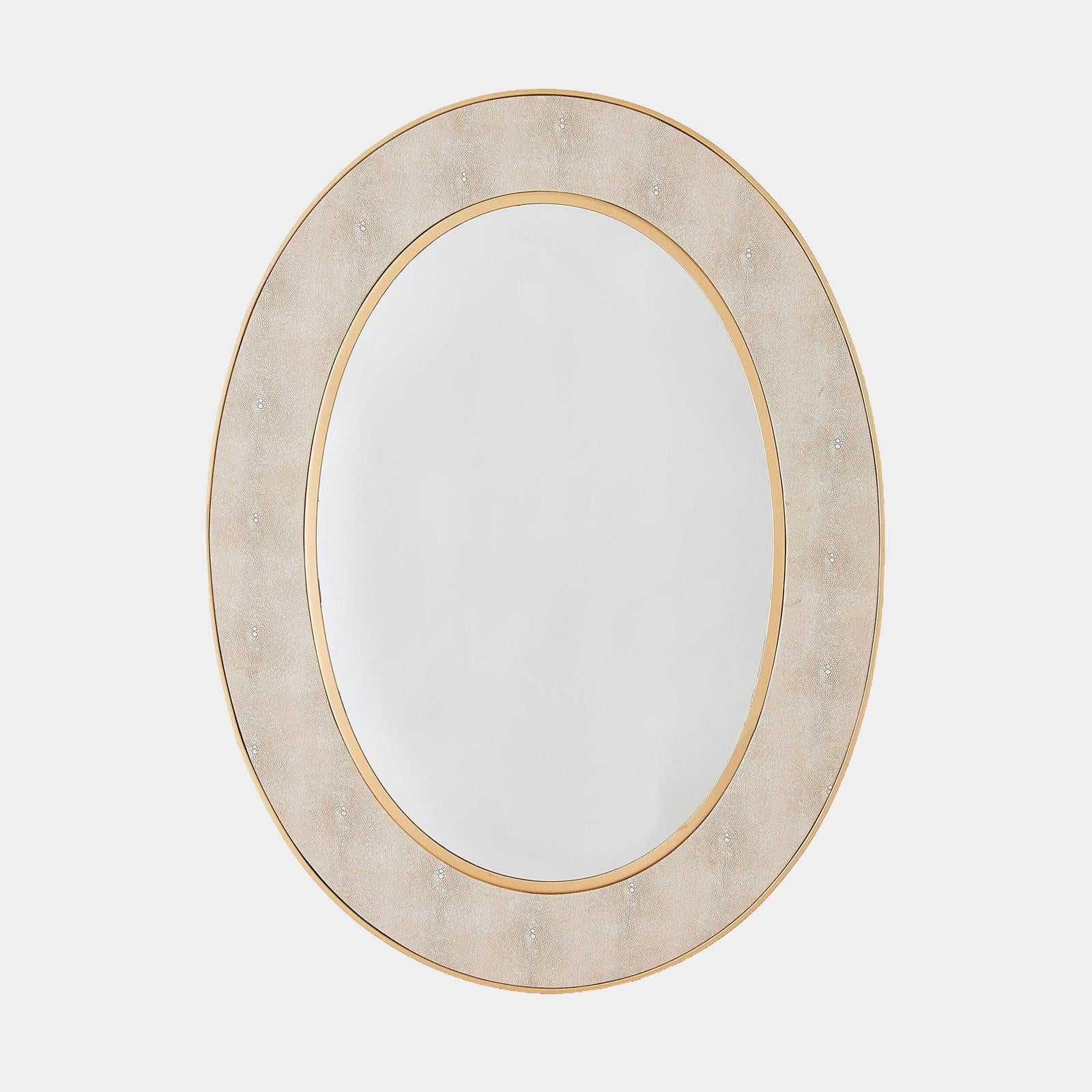 Global Views Rabson Mirror Faux Shagreen Gold
