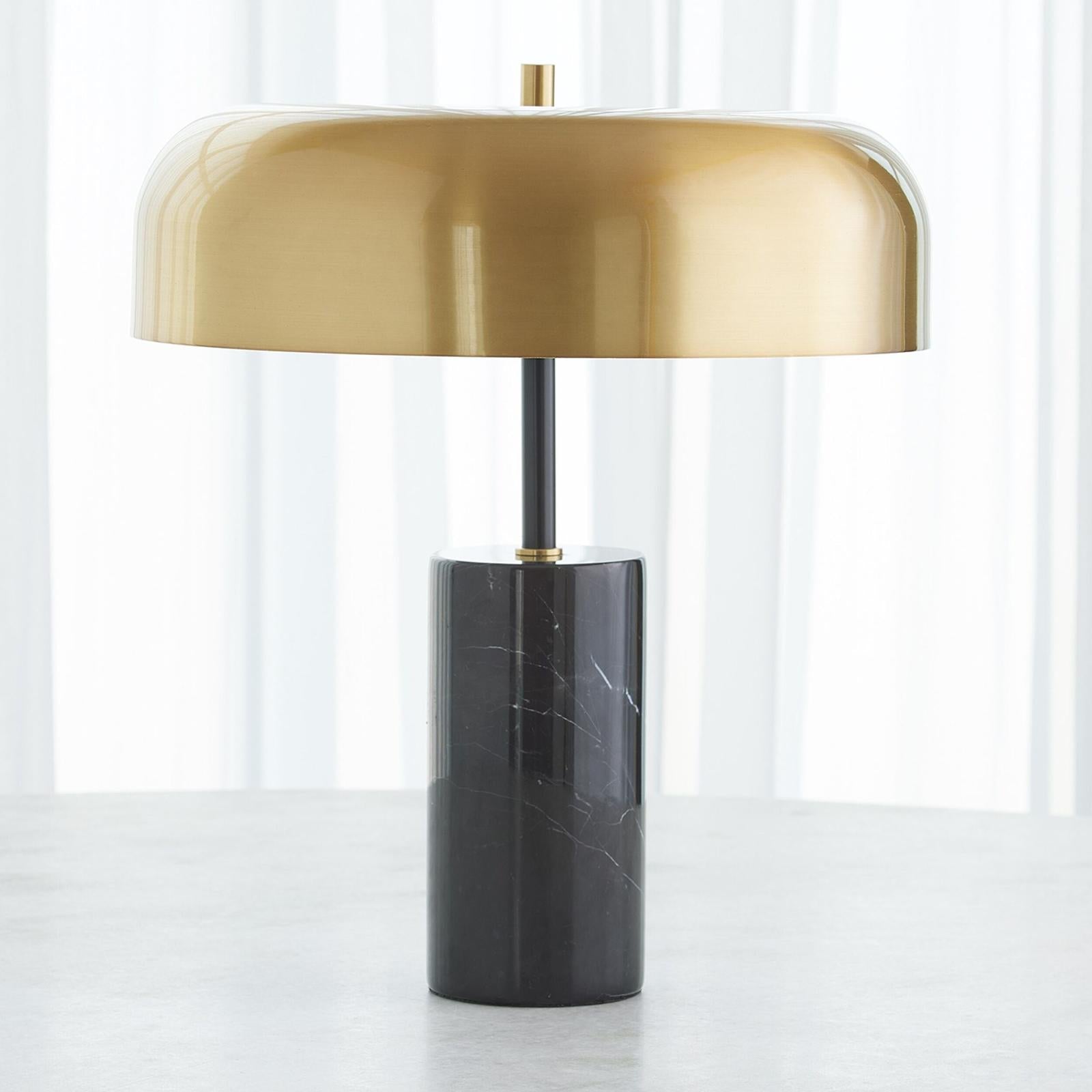 Global Views Carly Black Dome Table Lamp
