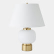 Global Views Global White Brass Table Lamp