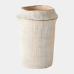 Global Views Frollo Ribbed Cement Vase