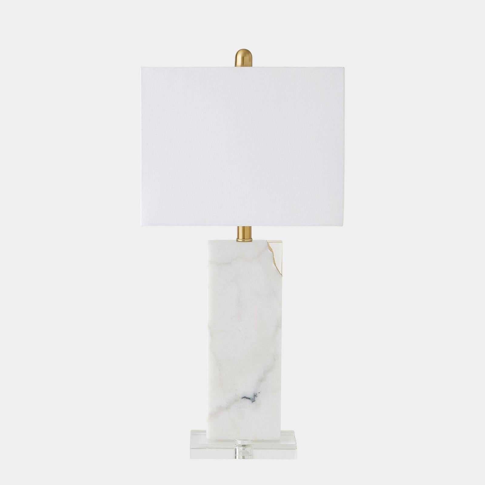 Global Views Stalwart Crystal Table Lamp White