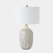 Global Views Labyrinth Black Table Lamp
