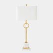 Global Views Top Ring Gold Leaf Table Lamp