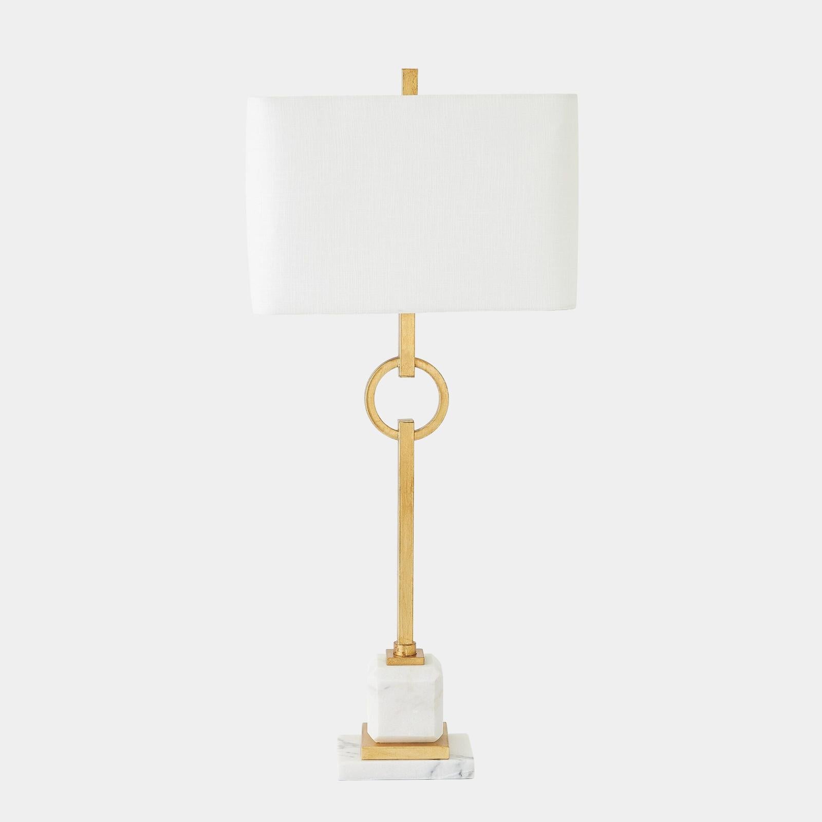 Global Views Top Ring Gold Leaf Table Lamp