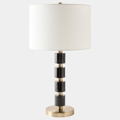 Global Views Veruca Stacked Marble and Metal Lamp